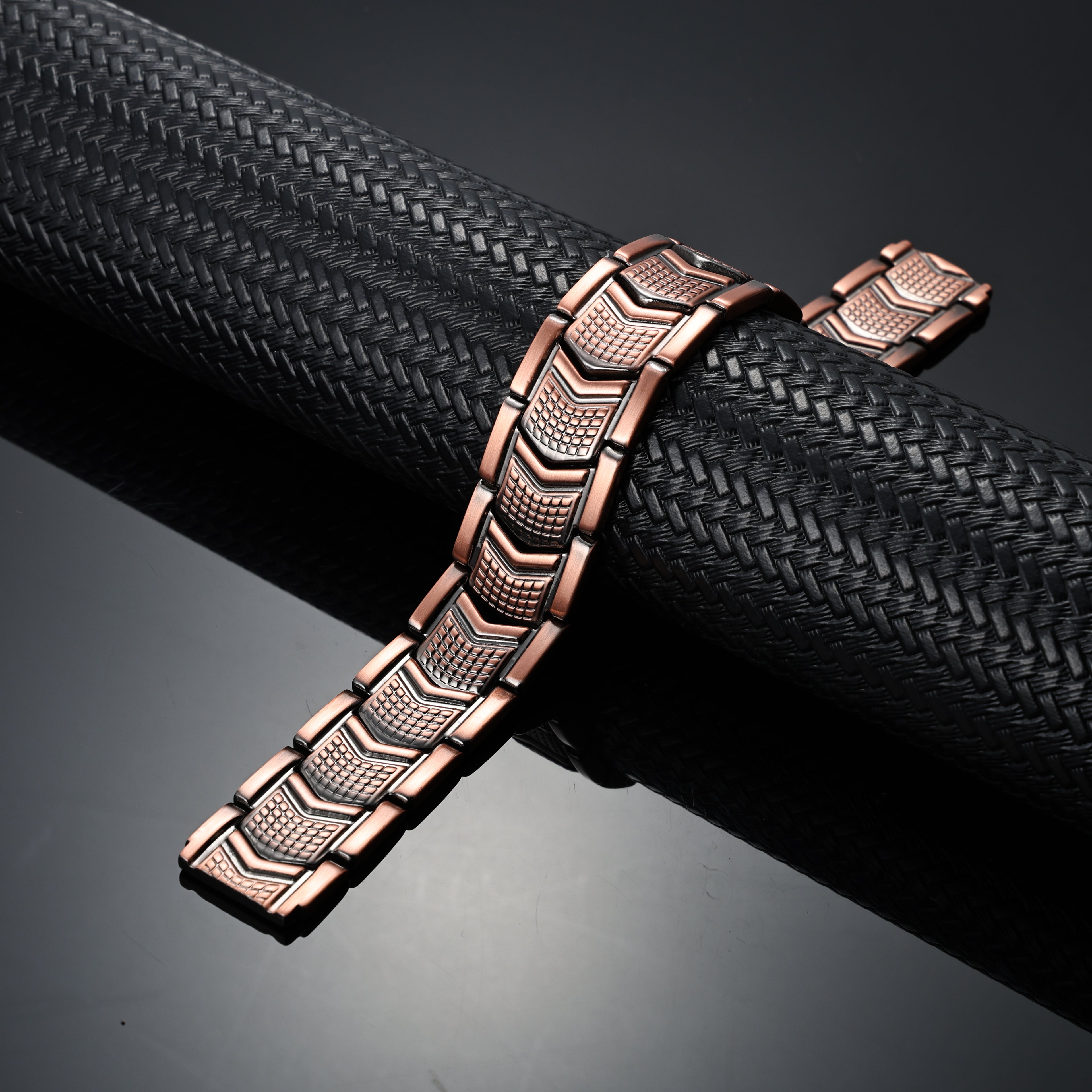 Pulsera de Cobre Magnético Estilo Armadura Táctica Premium triple protección