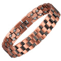 Pulsera de Cobre Magnético Estilo Eslabón Sólido doble protección