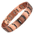 Pulsera Magnética de Cobre Diseño Trenzado Clásico doble protección